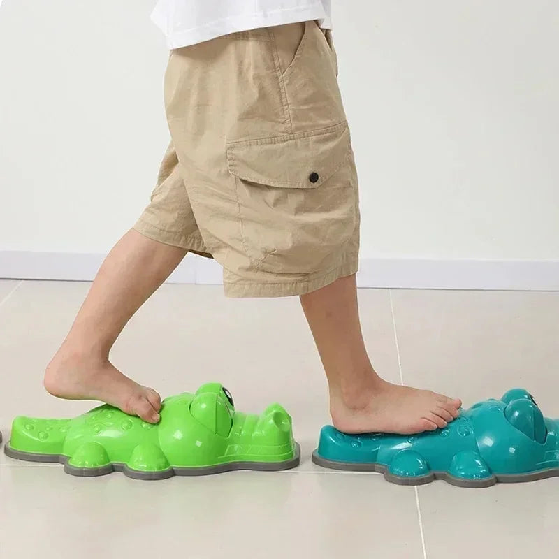 Brinquedo Montessori de equilíbrio de crocodilo para crianças